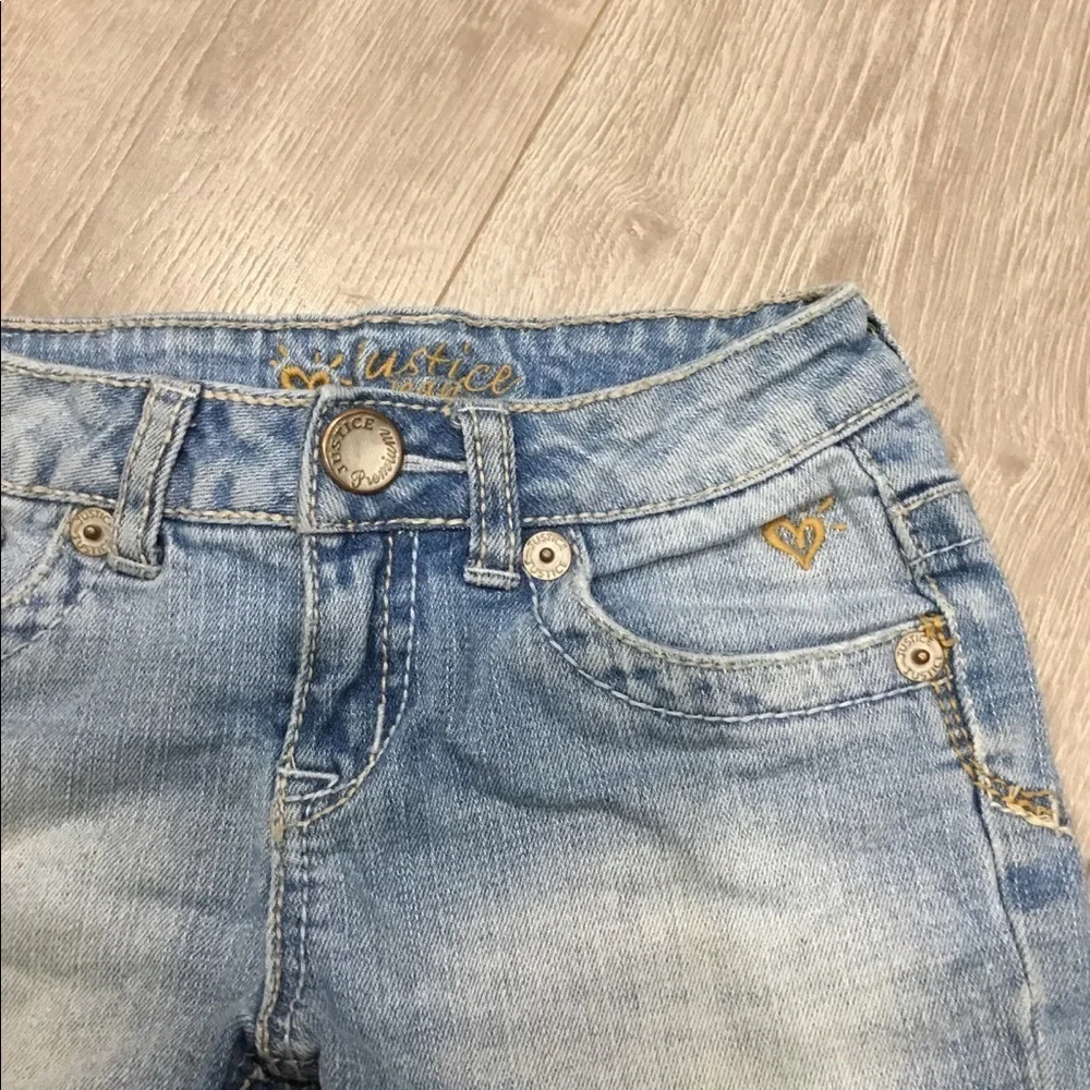Justice denim shorts